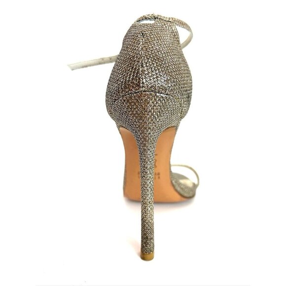 STUART WEITZMAN Platform Sandal Glitter Heel 6.5 - Picture 8 of 12